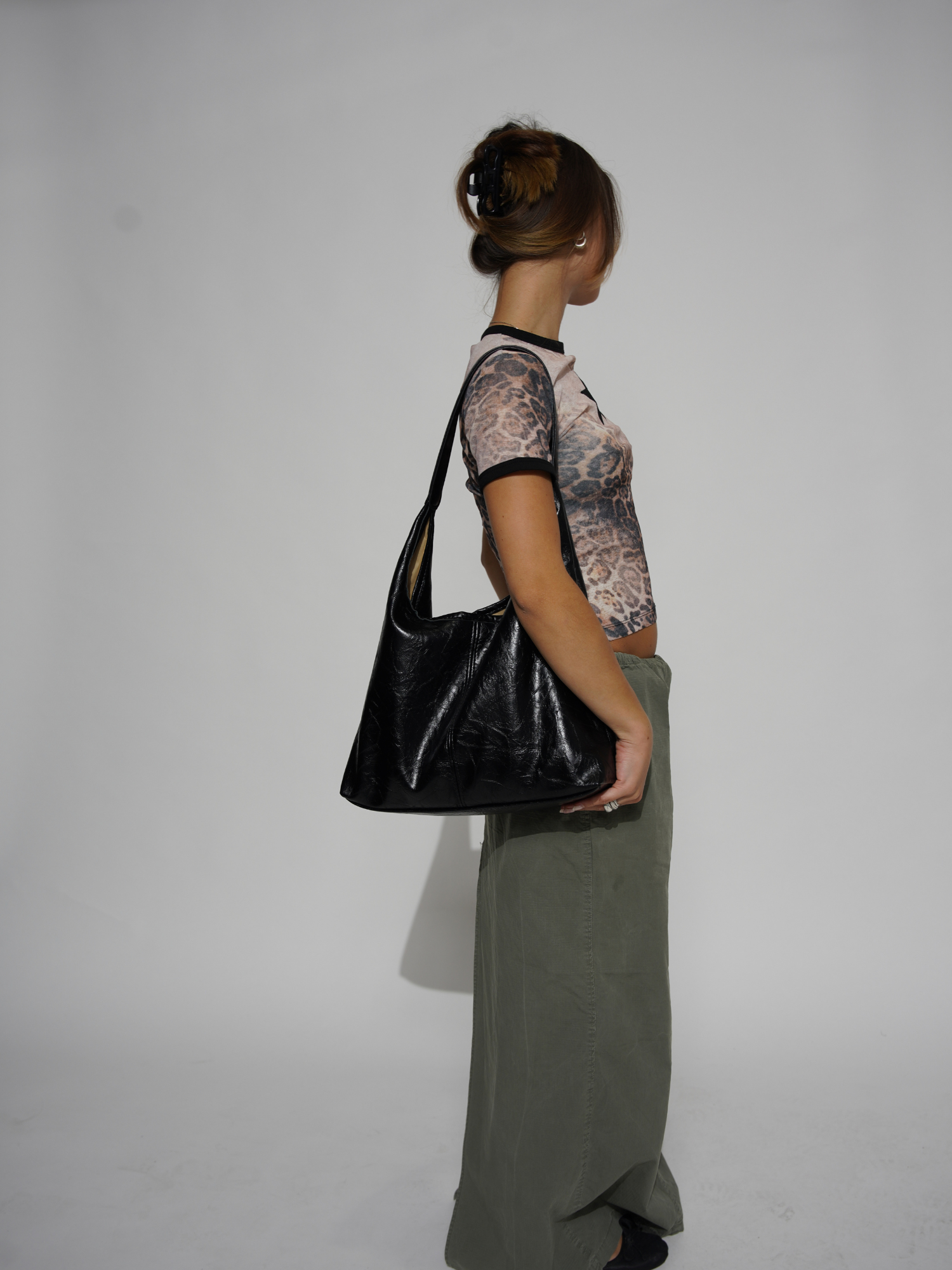 Retro Worn Leather Tote Bag